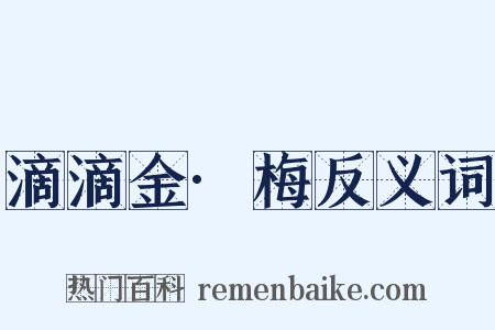 滴滴金·梅反义词是什么意思的图片
